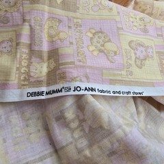 Debbie Mum Baby Jo-Ann Fabrics Cotton 2.5+ yards 44″ Wide Yellow/Pink/Brown