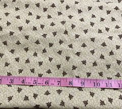 Cotton Fabric Pale and Dark Green Leaf Pattern 1 1/2 Yards 44 Inches