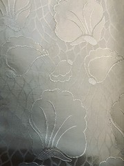 VTG Bridal Ivory Brocade Florals Synthetic Blend 49″ X 35″ Wedding Accessories