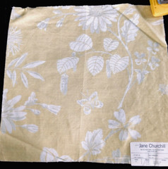 JANE CHURCHILL Silverley in Yellow 16 3/4 x 17 1/2″ Cotton Blend Fabric Sample