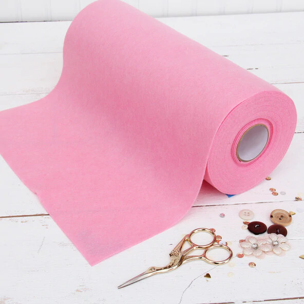 Premium Felt Roll – 12″ x 10yd – Pink – Soft Wool-Like 1.2mm Thick
