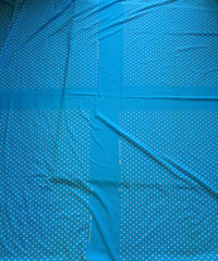 Spandex 4-Way Stretch Fabric Piece Swimwear Quality Turquoise Italy 56×59