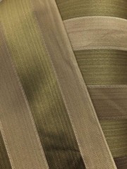 OLIVE GREEN GOLD Striped Brocade Upholstery Drapery Fabric (110 in.) Sold BTY