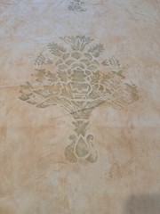 Texoprint Netherlands Original Design 37186 Stencil plaster wall Fabric 5 yards