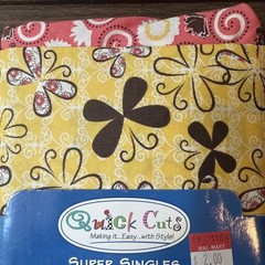 Quick Cuts Super Singles Fabric Cut Two 1-Yard Pieces 36”x42” Brand New
