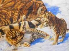 Marshall Dry Goods My Three Sons Tiger fabric panel 100% cotton 45″
