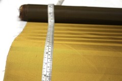 100%silk Gold Stripe Silk Fabric by the half of yard F354