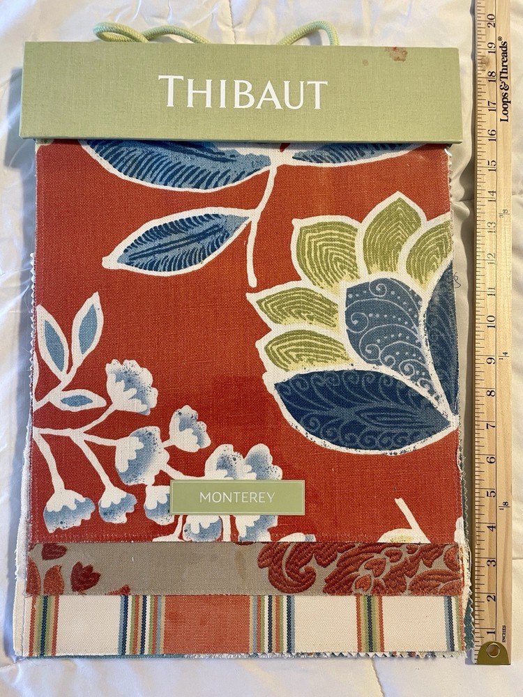 Thibaut Monterey Large Fabric Sample Book 18” x 13” Beautiful Prints!