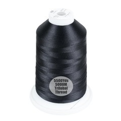 Simthread Trilobal Polyester Thread – 5000M (5500yds) 5500 yards, Black-900