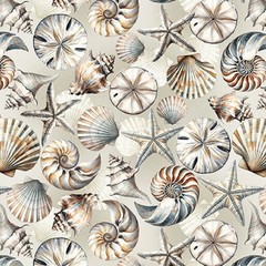BENARTEX – Coastal Escape by Nicole Decamp – Coastal Shells – Neutral ,1/4 yard