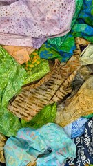 Lunn Fabric Scraps 1 Pound ~4 Yards Artisan Batik Only Grab Bag Scrap