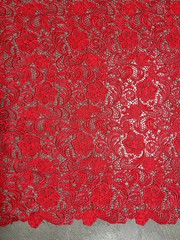 Maggie RED Guipure Venice Heavy Lace Fabric by the Yard – 10019