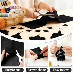 Black Fabric Sheet 72″ X 36″, 1.4mm Thick Large Soft Durable Flexible Craft F…