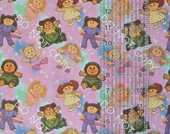 Custom 100% Cotton Woven Fabric 80s Cabbage Patch Kids Pink 1/4 Yard 9×56