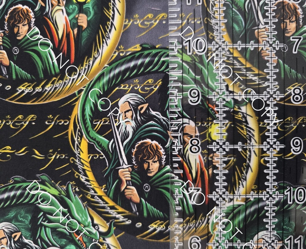Custom 100% Cotton Woven Fabric Lord Of The Rings Movie By the 1/4 Yard 9×56 V4