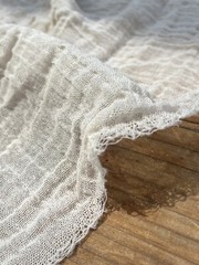 Cotton Gauze Organic Crinkle Cheesecloth Fabric By 2 Yards Undyed / 70 inches