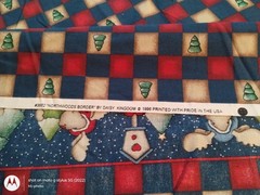 1998 DAISY KINGDOM NORTHWOODS DOUBLE BORDER HOLIDAY FABRIC 11+YDS X 44″ WIDE