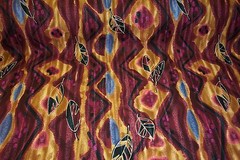 NEW, Mwanza Leaf Print Fabric is made, in Japan, of 100% cotton and 44″ wide.