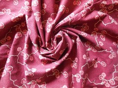 2.5 yd Andover Anne’s English Scrapbook Burgundy Red Floral 1800s Historic Repro