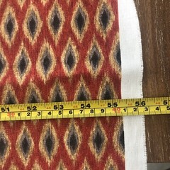 Waverly Inspirations Screen Print Fabric Geometric Diamond Red 5. 75 Yd x 55″ W