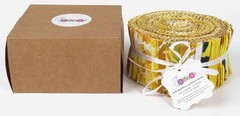 Yellow Floral Artistic 100% Cotton Precut Fabric Strips Jelly Roll Pad Bundles
