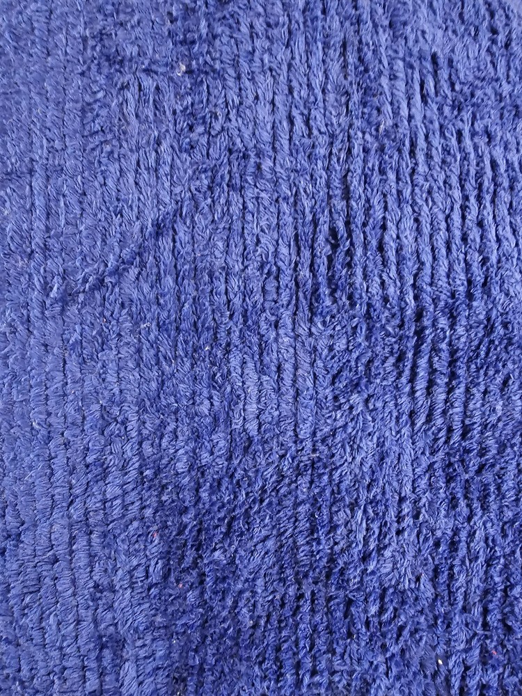 Cotton Terry Chenille Blue Sewing Fabric By The Yard BTY