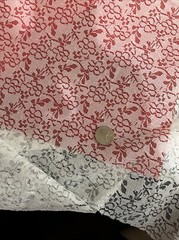 Hancock’s White Lace Fabric 54″ W Polyester French Floral New