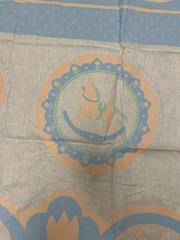 1984 Lynn Hollyn Rocking Horse Crib Panel Pillows Vintage