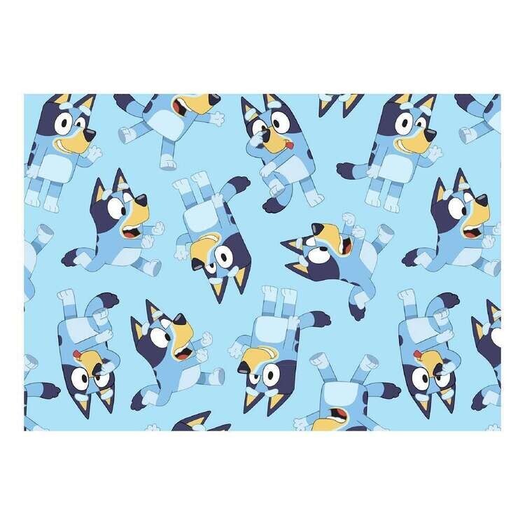 1/2 METRE – Licensed Bluey Allover Cotton Fabric Blue – 100% Cotton Fabric