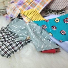Fabric Scraps 2 Lb 8 Oz Assorted Colors & Sizes For Quilting And Crafts