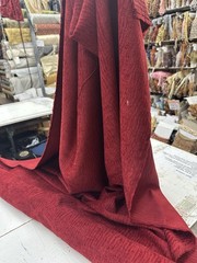 Upholstery Chenille Red Drapery home fabric the yard 57inch