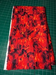 HALF YARD 100% cotton fabric by the HALF yard 18 x 44 Hot Sauce Flame theme 2 pc