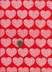 Remnant of Fabric Fat 8th 9X21 for Crafts, Quilting, Hearts