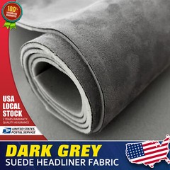 Dark Grey Suede Headliner Fabric Material 80″x60″ Car Roof Liner Upholstery