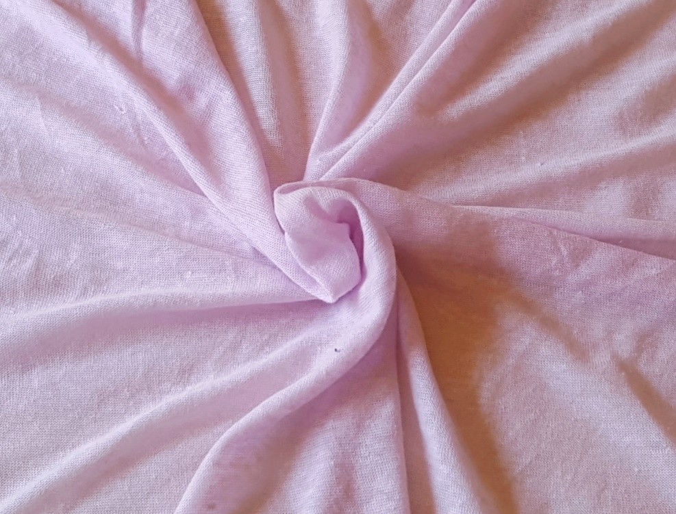 100% Linen Jersey Knit Fabric By Yard Pink [Underwear, Shirt, Dress] 7/17