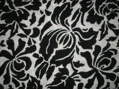 #524 Black White Large Roses Floral 60″ x 40″ New
