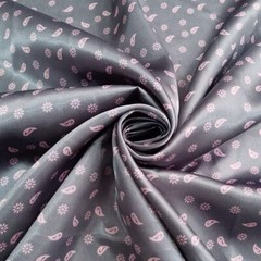 1yardX1.48meter Retro Floral Paisley Satin Fabric Silky Scarf Lining Material