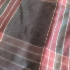 Vintage Grid Pattern Fabric Scraps Cloth Remnant Creative DIY Projects