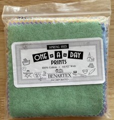 Benartex One-A-Day Prints Spring 1935 Fabric Charm Pack 56~4”x4” Squares