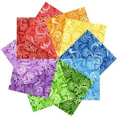 5″x5″ 50pcs Cotton Fabric Squares for Sewing Quilting Supplies- Paisley