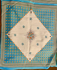 VTG MoD Florals Framed Panel Lg. Bandana Pillows or Quilt Square 45″x25″