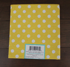 Fabric Fat Quarter Single Piece 18″ x 21″ 100% Cotton White Dots Yellow NEW!
