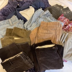 Cutters Lot Damaged Clothing Crafters Textile Lot Fabric Cloth Salvage 13 Lbs