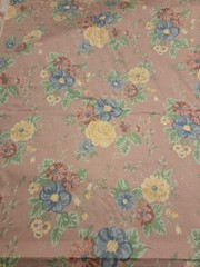 Floral Dusty Rose Color 52″ X 138″ Fabric Curtains Clothes Pillows Etc