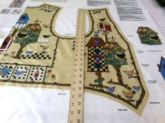 Lot of 3 Adult Vest Panels. Two Springtime, One Birdhouse Bungalow. A26-103