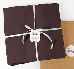 Soimoi Solid Dark Brown Precut 10 inch Cotton Fabric Quilting Squares Charm P…