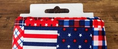 Lot of 4 Seasonal Fabric 100% Cotton Duck Precut 1 Yard 36″ x 44″ in Americana