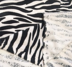 Black White ZEBRA STRIPE Minky Fabric by YARD African Animal Pattern Safari 58″W