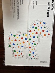 VTG Rainbow Farm Quilties cut-and-sew fabric panel Horse 14” Tall