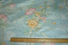 6.5 Yds Schumacher Fabric Nagano Chintz Asian WaterGarden Upholstery 54″ x 234″